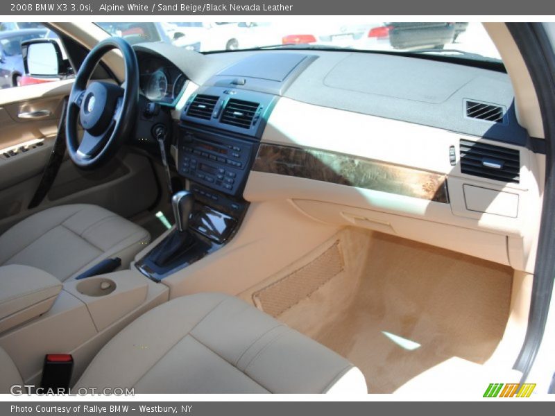 Alpine White / Sand Beige/Black Nevada Leather 2008 BMW X3 3.0si