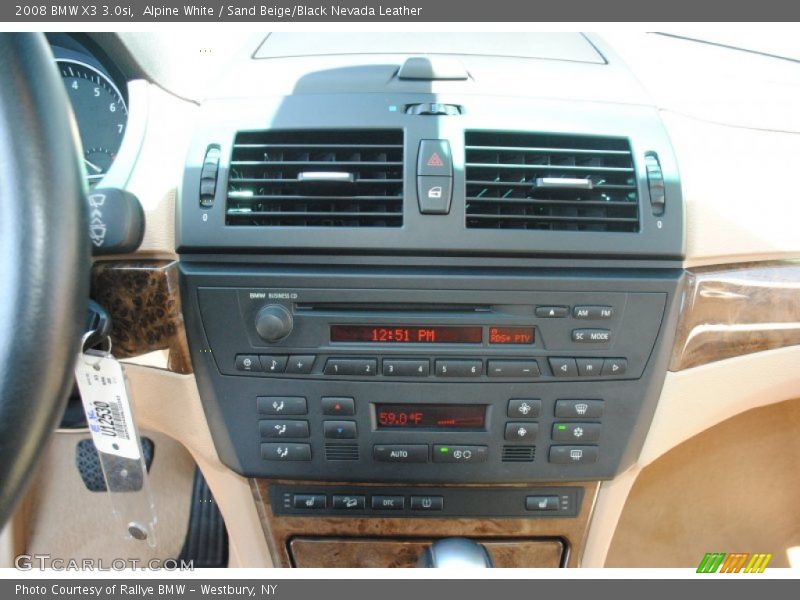 Alpine White / Sand Beige/Black Nevada Leather 2008 BMW X3 3.0si