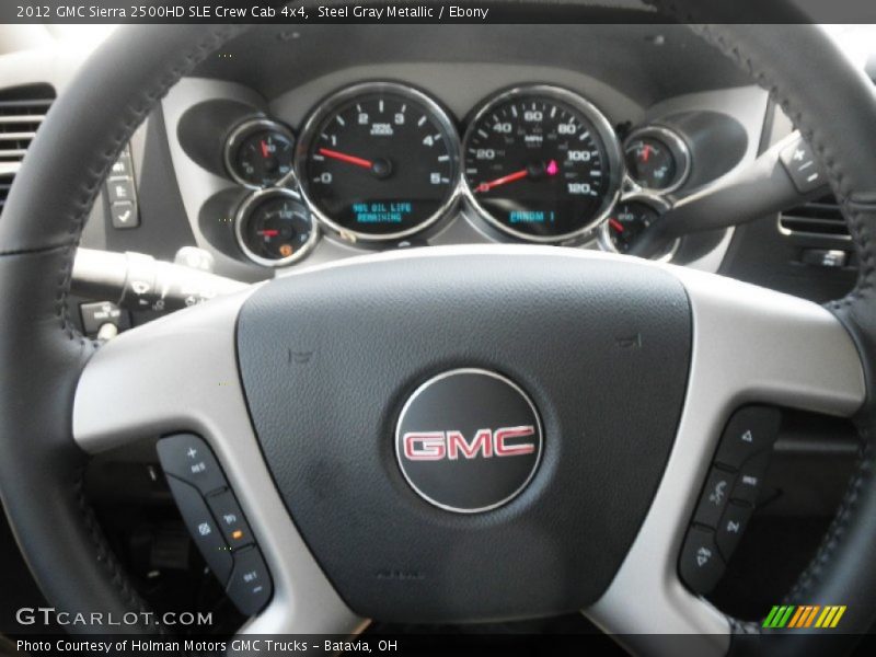Steel Gray Metallic / Ebony 2012 GMC Sierra 2500HD SLE Crew Cab 4x4
