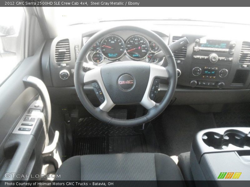 Steel Gray Metallic / Ebony 2012 GMC Sierra 2500HD SLE Crew Cab 4x4