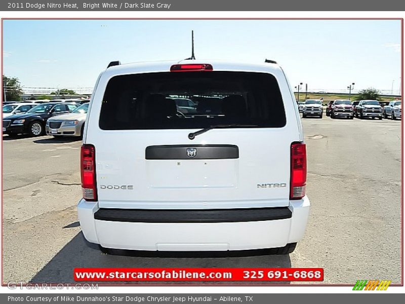 Bright White / Dark Slate Gray 2011 Dodge Nitro Heat