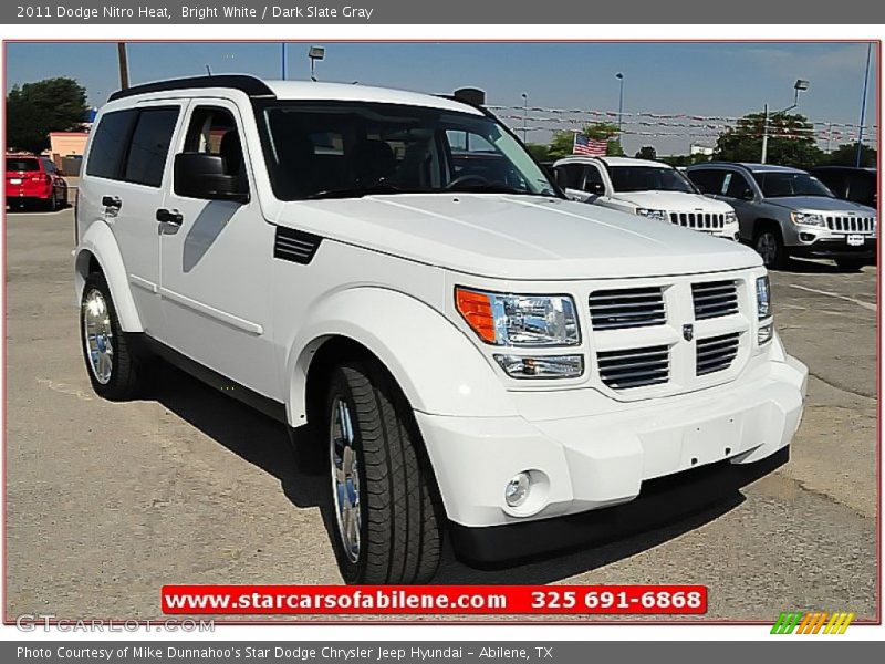 Bright White / Dark Slate Gray 2011 Dodge Nitro Heat