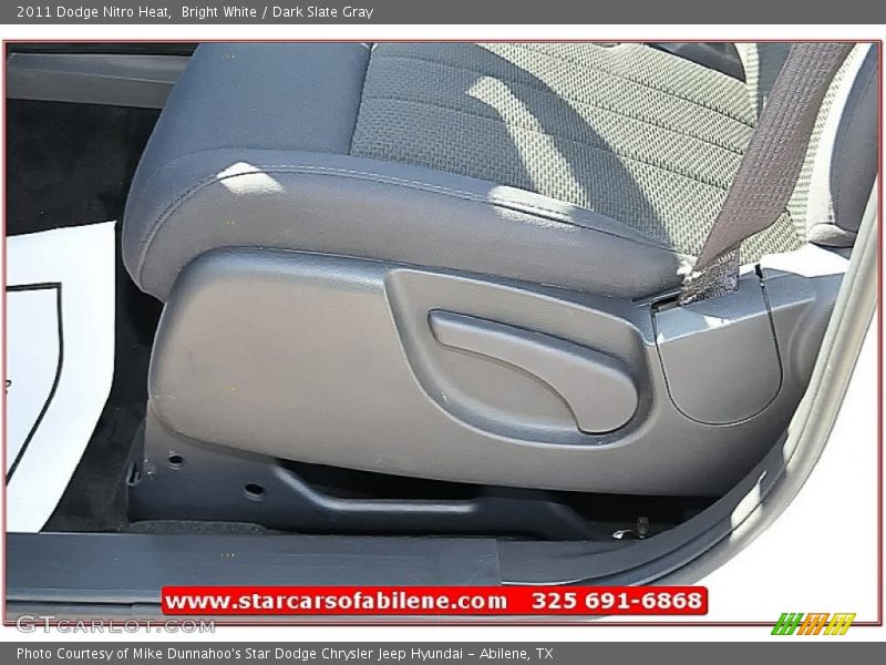 Bright White / Dark Slate Gray 2011 Dodge Nitro Heat