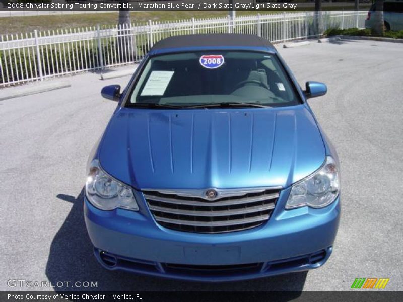 Marathon Blue Pearl / Dark Slate Gray/Light Slate Gray 2008 Chrysler Sebring Touring Convertible