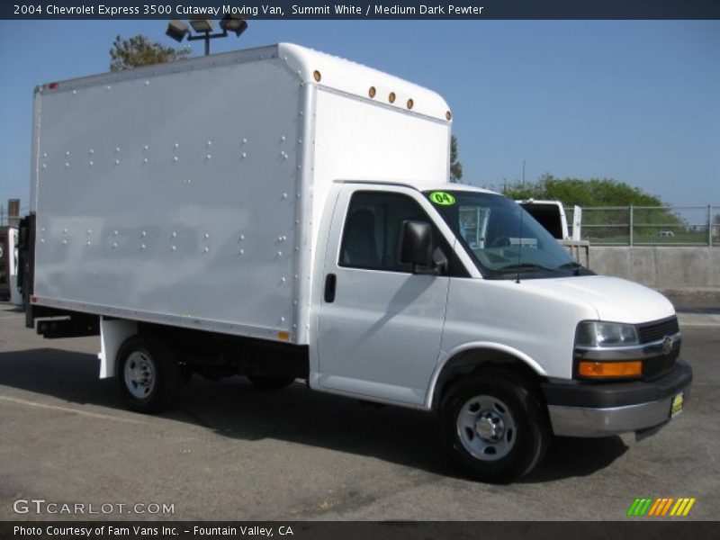 Summit White / Medium Dark Pewter 2004 Chevrolet Express 3500 Cutaway Moving Van