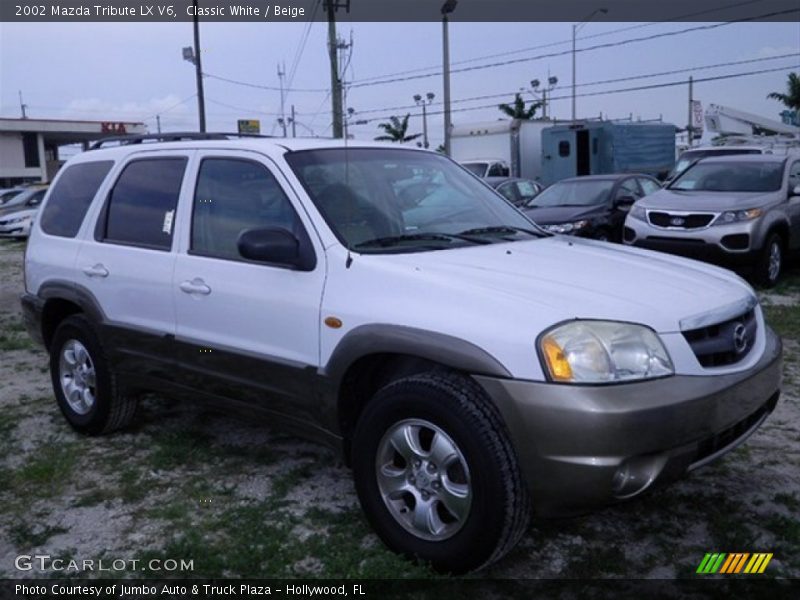 Classic White / Beige 2002 Mazda Tribute LX V6