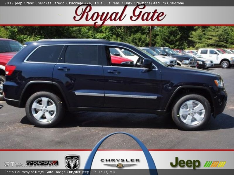 True Blue Pearl / Dark Graystone/Medium Graystone 2012 Jeep Grand Cherokee Laredo X Package 4x4