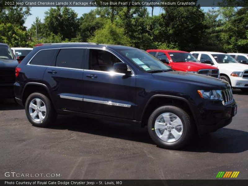 True Blue Pearl / Dark Graystone/Medium Graystone 2012 Jeep Grand Cherokee Laredo X Package 4x4