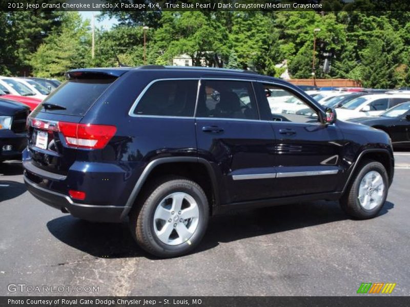 True Blue Pearl / Dark Graystone/Medium Graystone 2012 Jeep Grand Cherokee Laredo X Package 4x4