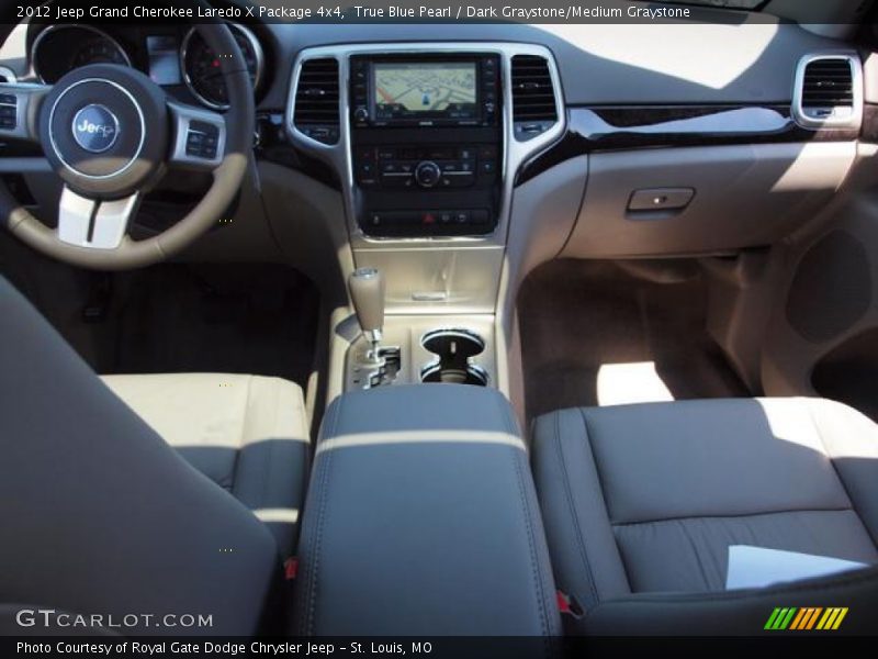 True Blue Pearl / Dark Graystone/Medium Graystone 2012 Jeep Grand Cherokee Laredo X Package 4x4