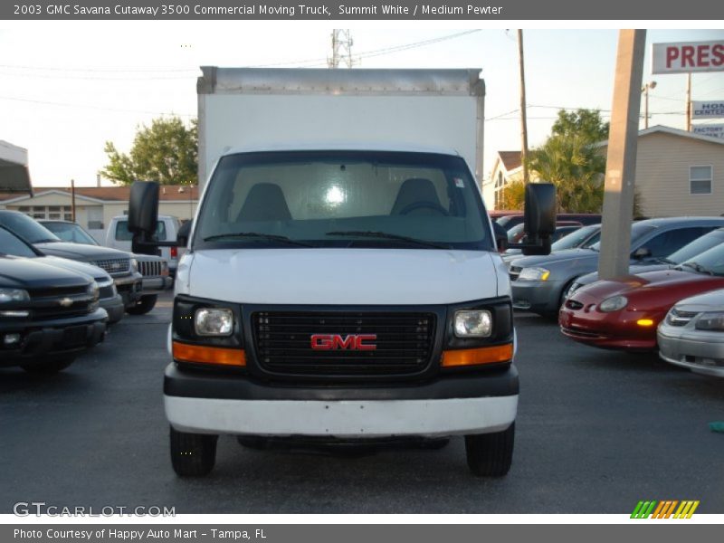Summit White / Medium Pewter 2003 GMC Savana Cutaway 3500 Commercial Moving Truck