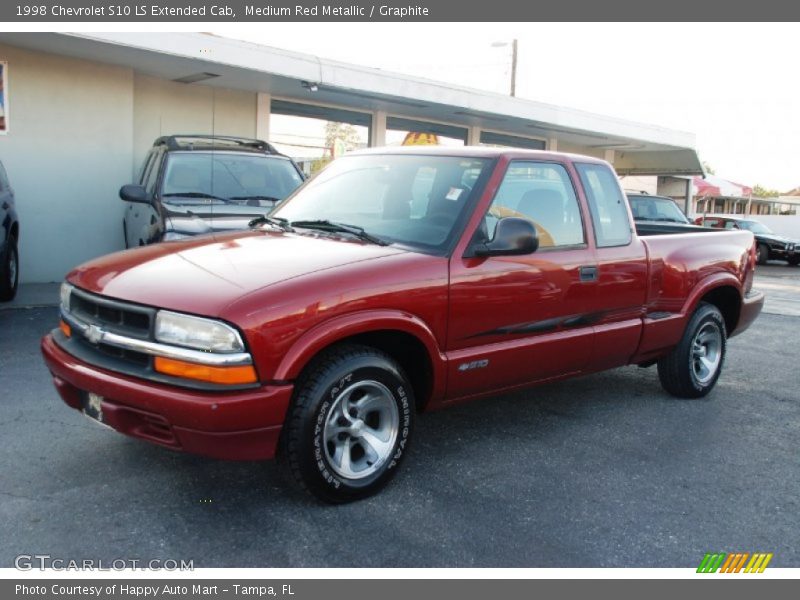 Medium Red Metallic / Graphite 1998 Chevrolet S10 LS Extended Cab