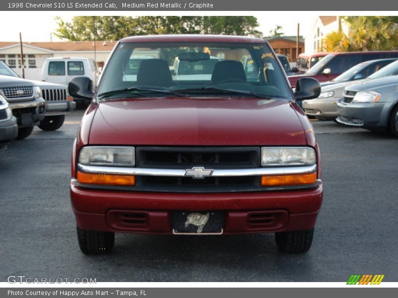Medium Red Metallic / Graphite 1998 Chevrolet S10 LS Extended Cab