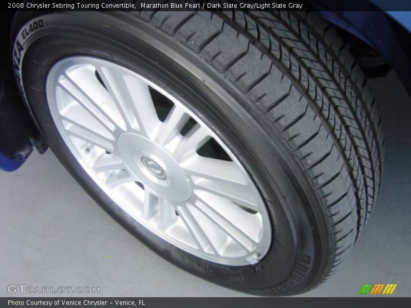 Marathon Blue Pearl / Dark Slate Gray/Light Slate Gray 2008 Chrysler Sebring Touring Convertible