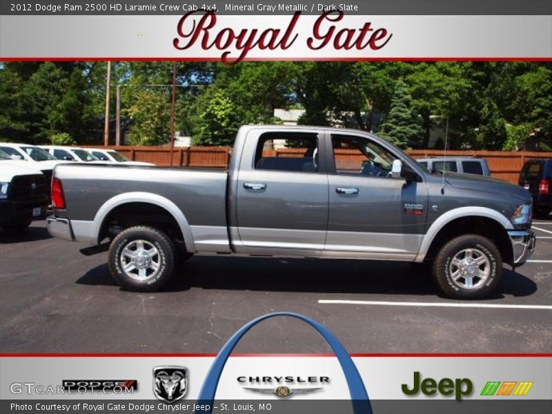 Mineral Gray Metallic / Dark Slate 2012 Dodge Ram 2500 HD Laramie Crew Cab 4x4