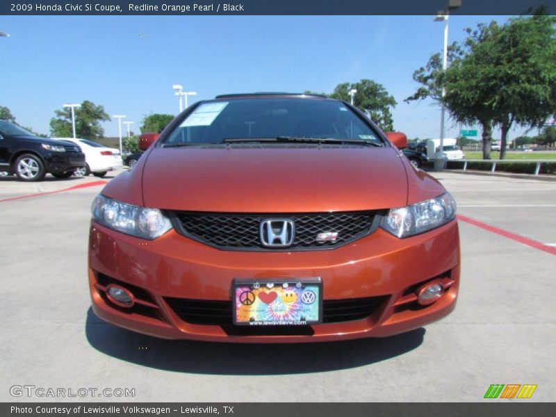 Redline Orange Pearl / Black 2009 Honda Civic Si Coupe