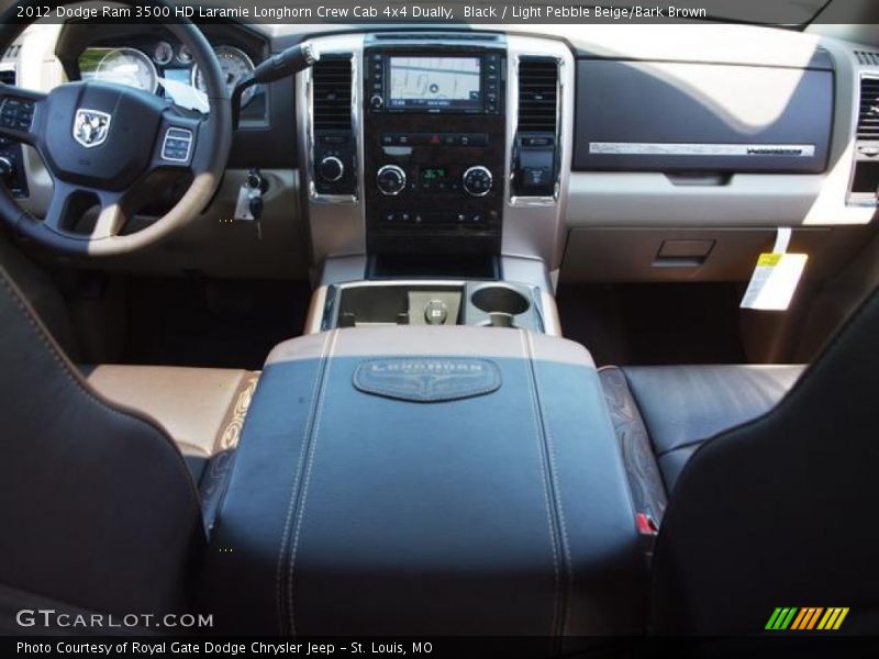 Black / Light Pebble Beige/Bark Brown 2012 Dodge Ram 3500 HD Laramie Longhorn Crew Cab 4x4 Dually