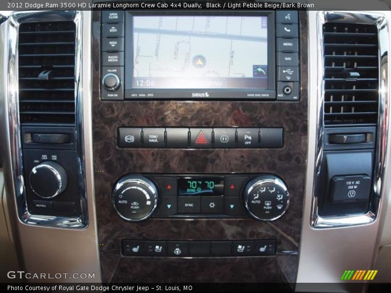 Black / Light Pebble Beige/Bark Brown 2012 Dodge Ram 3500 HD Laramie Longhorn Crew Cab 4x4 Dually