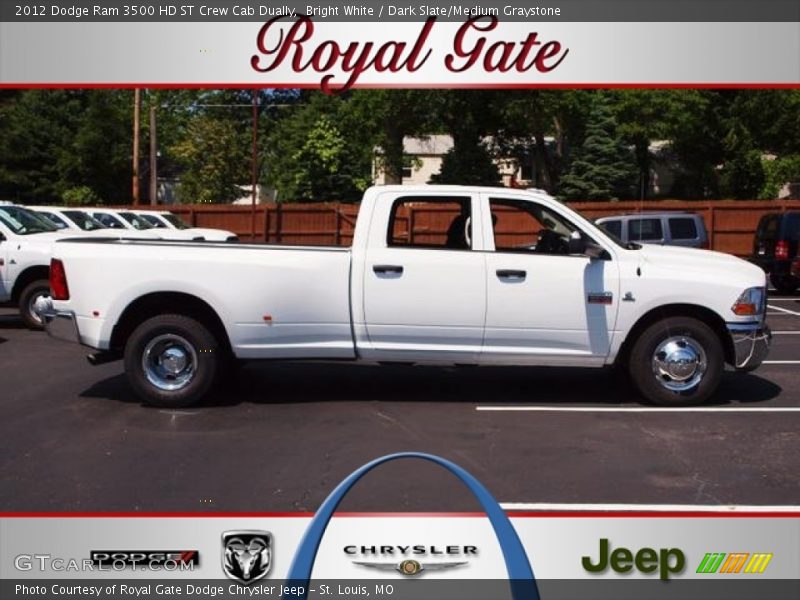 Bright White / Dark Slate/Medium Graystone 2012 Dodge Ram 3500 HD ST Crew Cab Dually