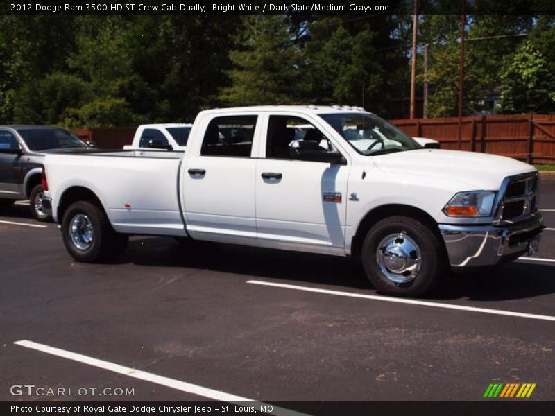 Bright White / Dark Slate/Medium Graystone 2012 Dodge Ram 3500 HD ST Crew Cab Dually