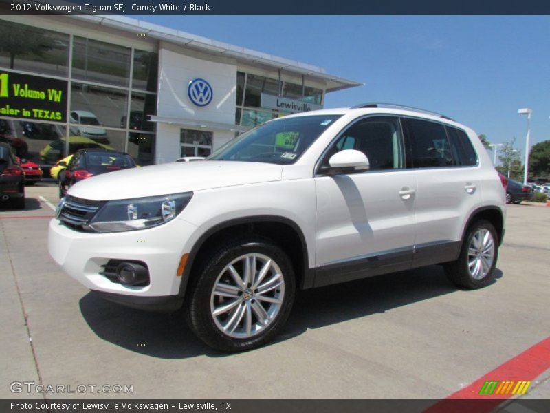 Candy White / Black 2012 Volkswagen Tiguan SE