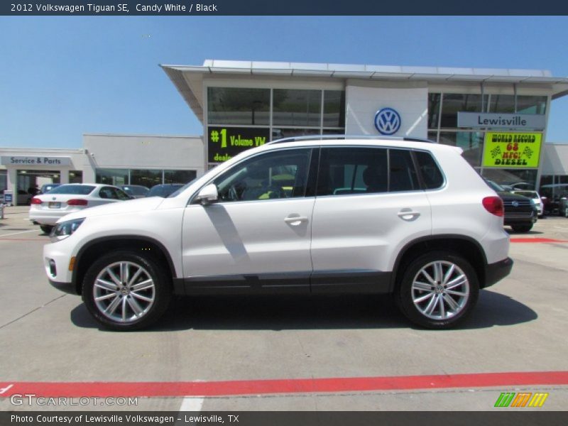 Candy White / Black 2012 Volkswagen Tiguan SE