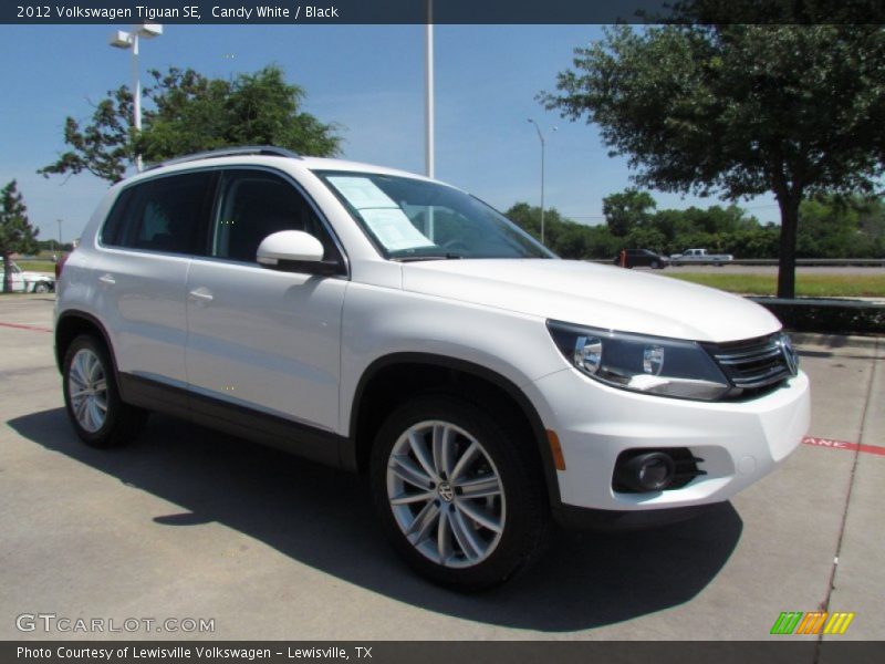 Candy White / Black 2012 Volkswagen Tiguan SE