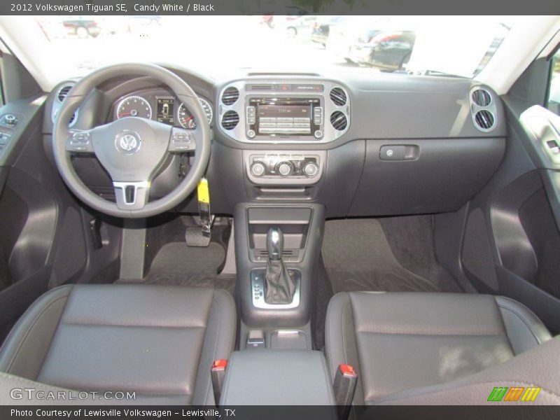 Candy White / Black 2012 Volkswagen Tiguan SE