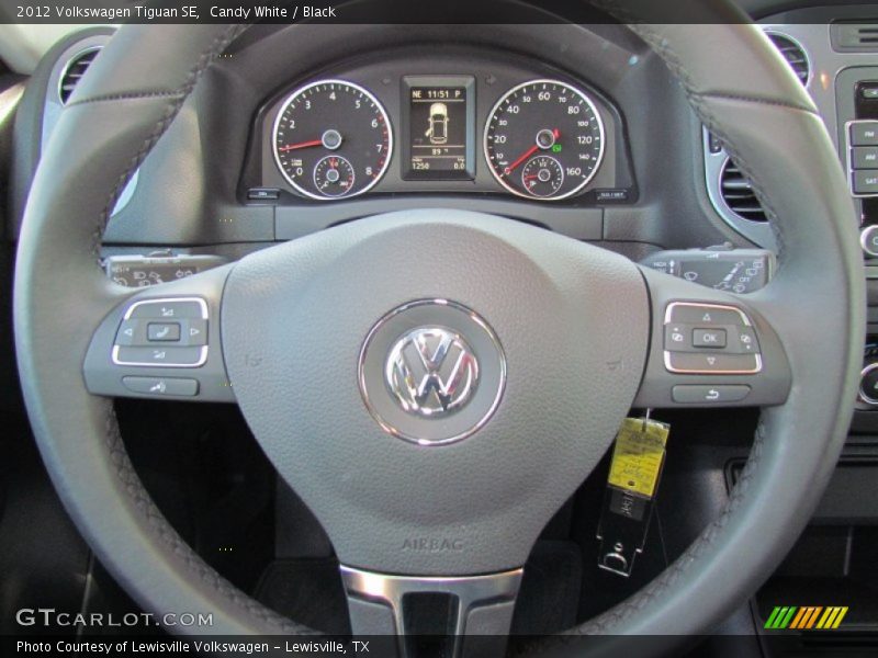 Candy White / Black 2012 Volkswagen Tiguan SE