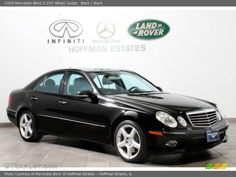 Black / Black 2009 Mercedes-Benz E 350 4Matic Sedan