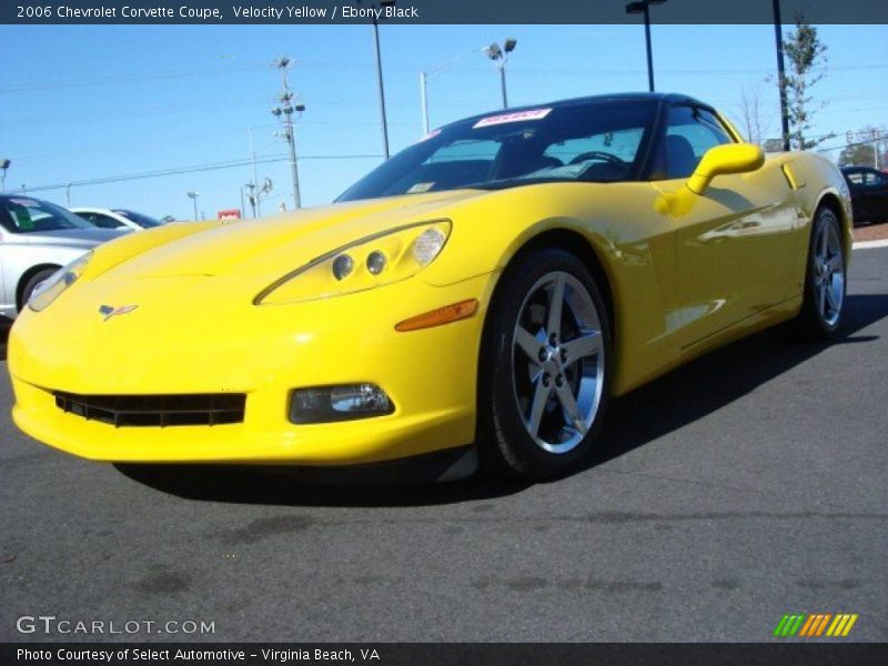 Velocity Yellow / Ebony Black 2006 Chevrolet Corvette Coupe