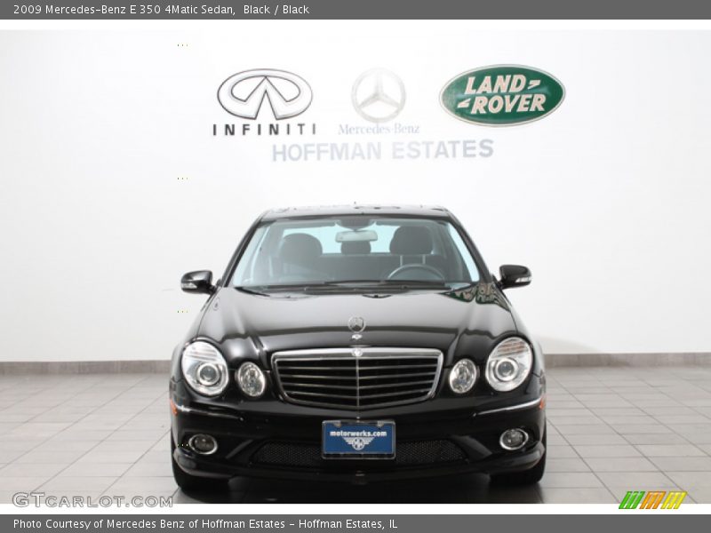 Black / Black 2009 Mercedes-Benz E 350 4Matic Sedan