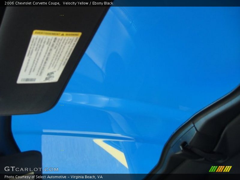 Velocity Yellow / Ebony Black 2006 Chevrolet Corvette Coupe