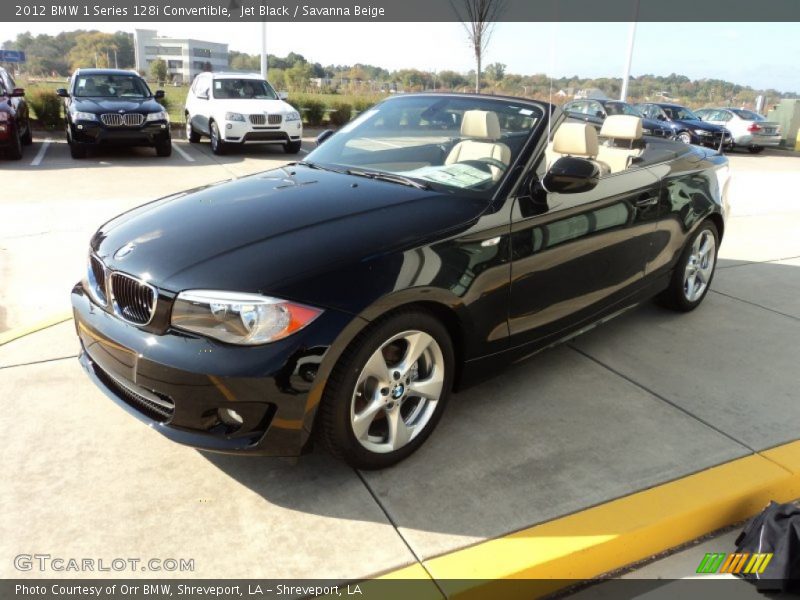 Jet Black / Savanna Beige 2012 BMW 1 Series 128i Convertible