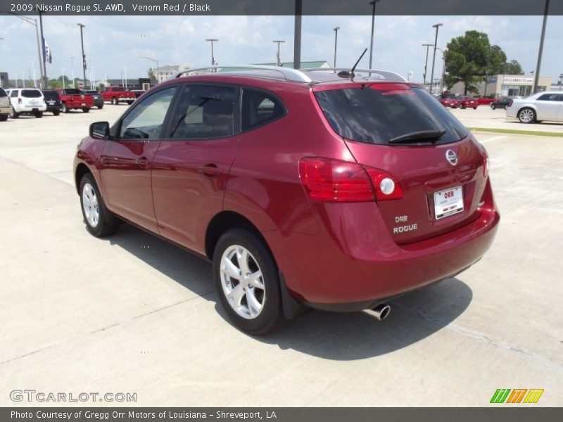 Venom Red / Black 2009 Nissan Rogue SL AWD