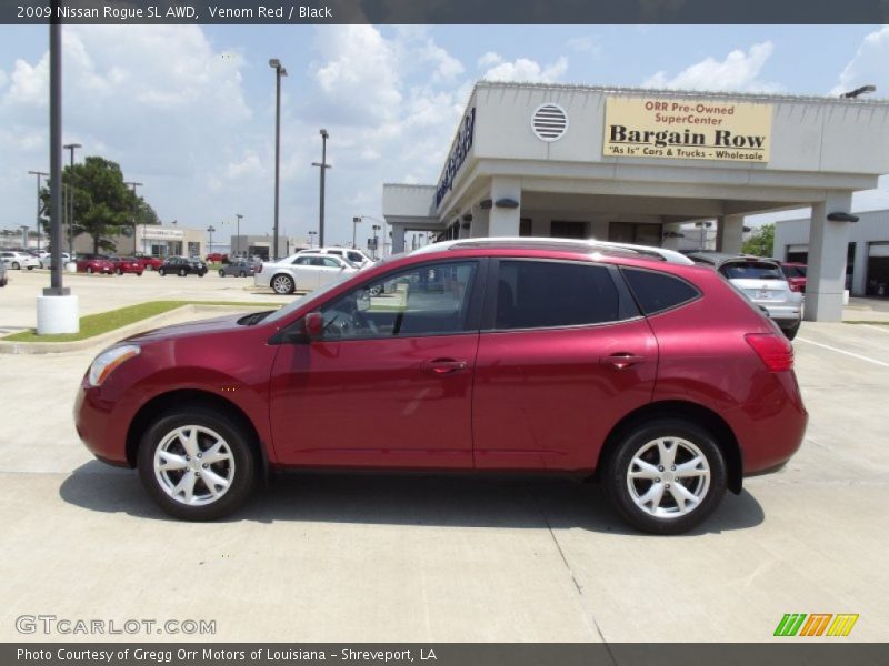 Venom Red / Black 2009 Nissan Rogue SL AWD