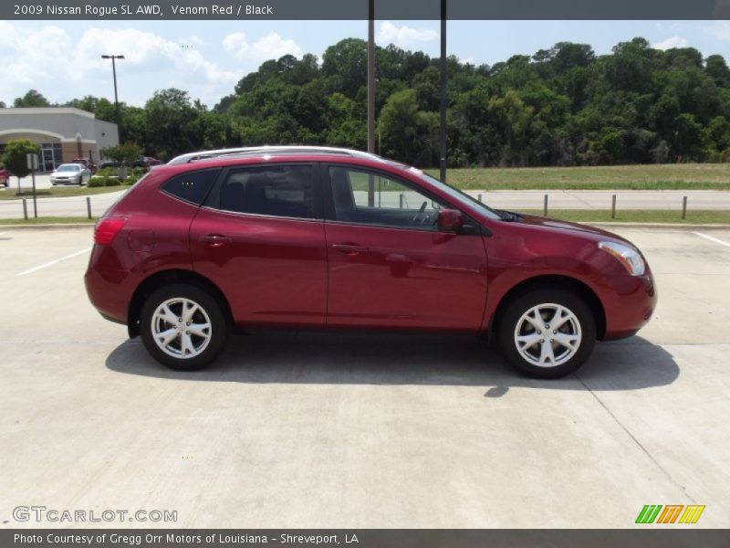 Venom Red / Black 2009 Nissan Rogue SL AWD