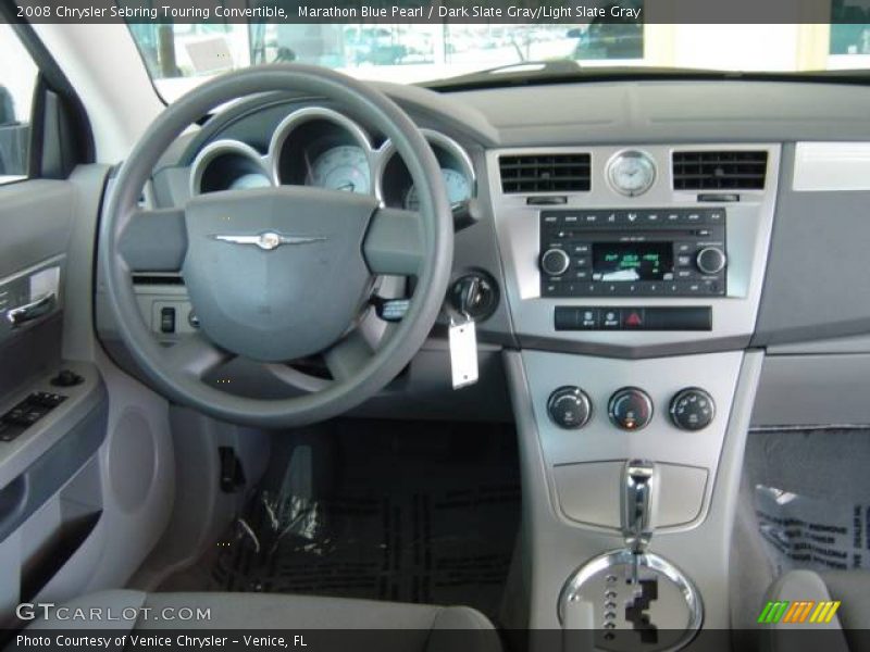 Marathon Blue Pearl / Dark Slate Gray/Light Slate Gray 2008 Chrysler Sebring Touring Convertible