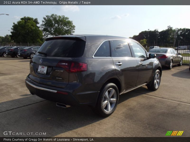 Grigio Metallic / Taupe 2012 Acura MDX SH-AWD Technology