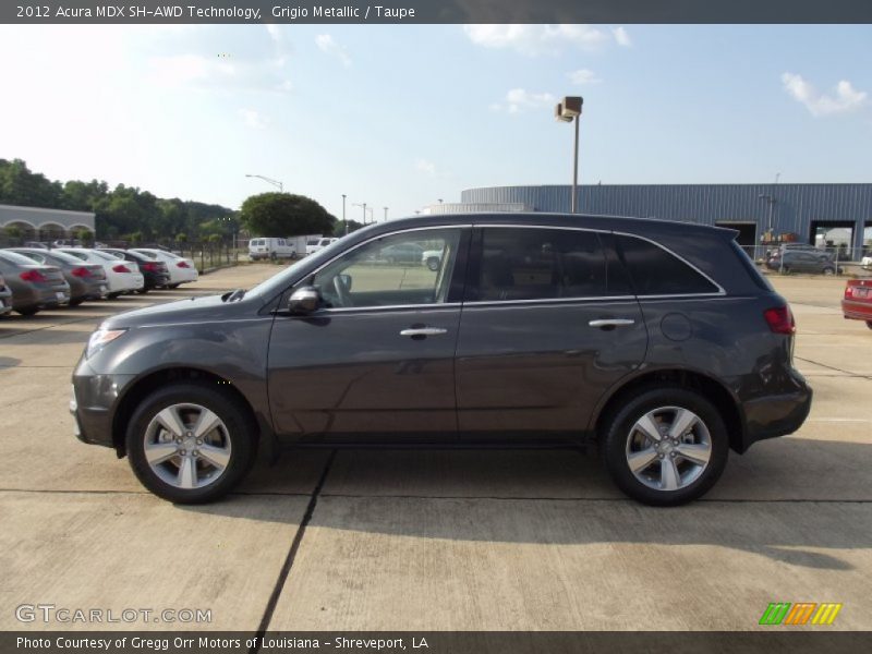 Grigio Metallic / Taupe 2012 Acura MDX SH-AWD Technology