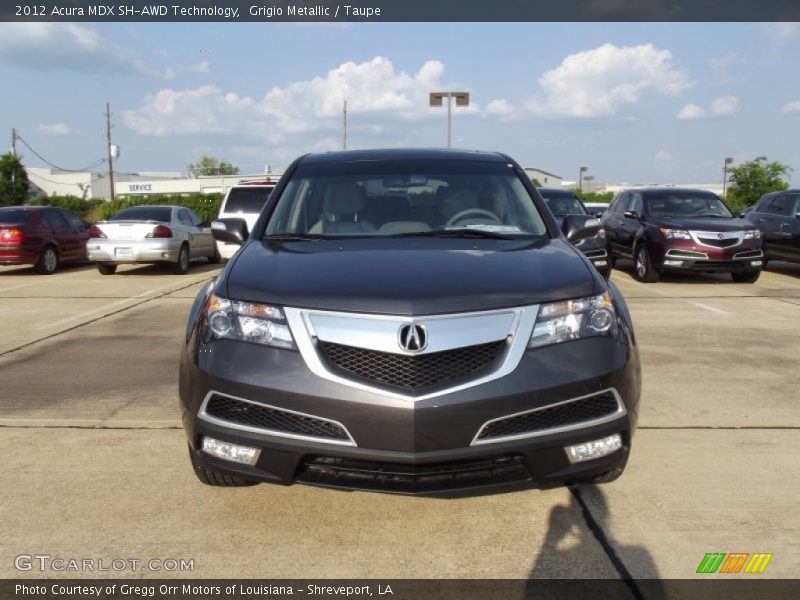 Grigio Metallic / Taupe 2012 Acura MDX SH-AWD Technology