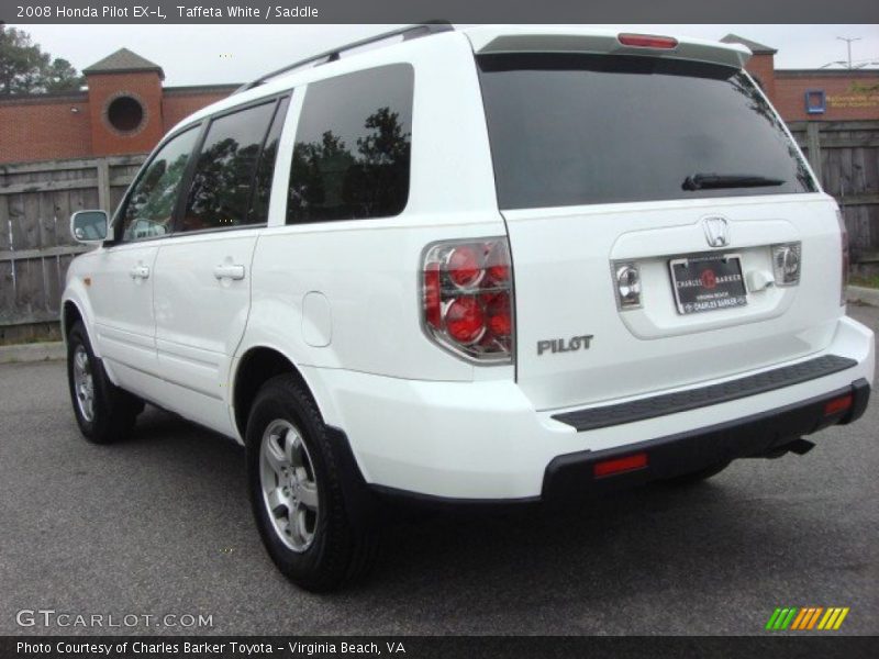 Taffeta White / Saddle 2008 Honda Pilot EX-L