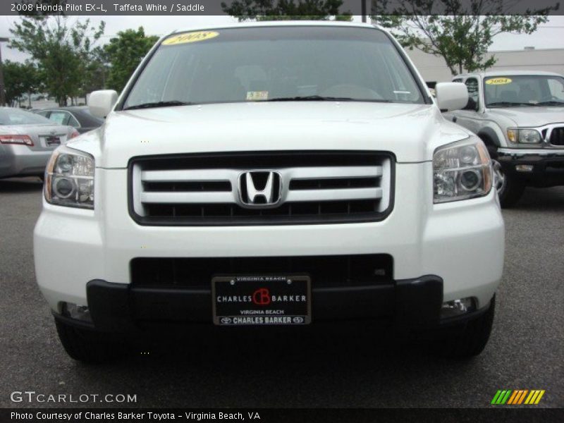 Taffeta White / Saddle 2008 Honda Pilot EX-L