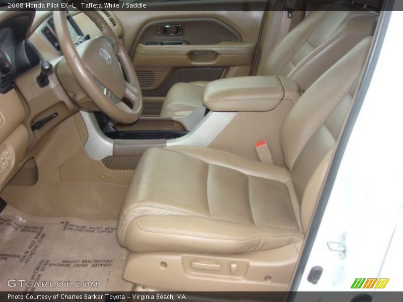 Taffeta White / Saddle 2008 Honda Pilot EX-L