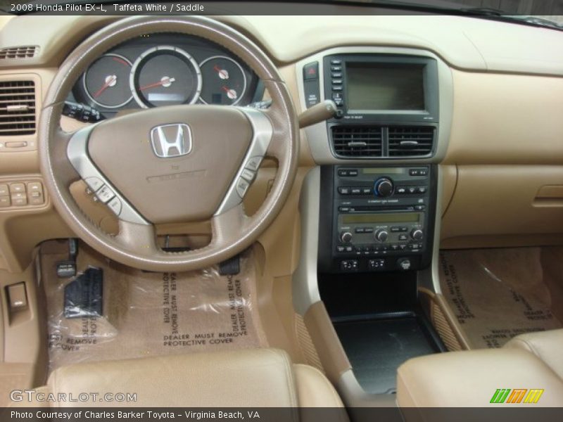 Taffeta White / Saddle 2008 Honda Pilot EX-L