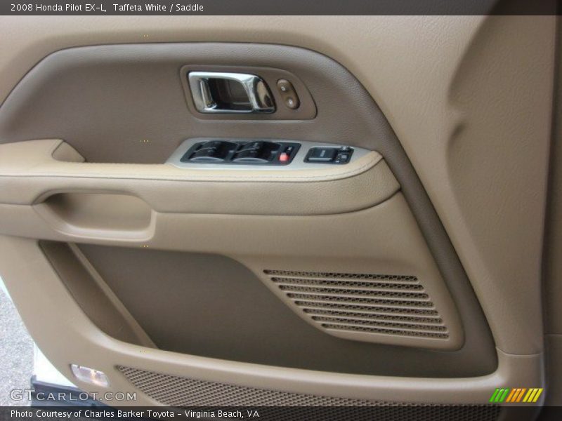 Taffeta White / Saddle 2008 Honda Pilot EX-L