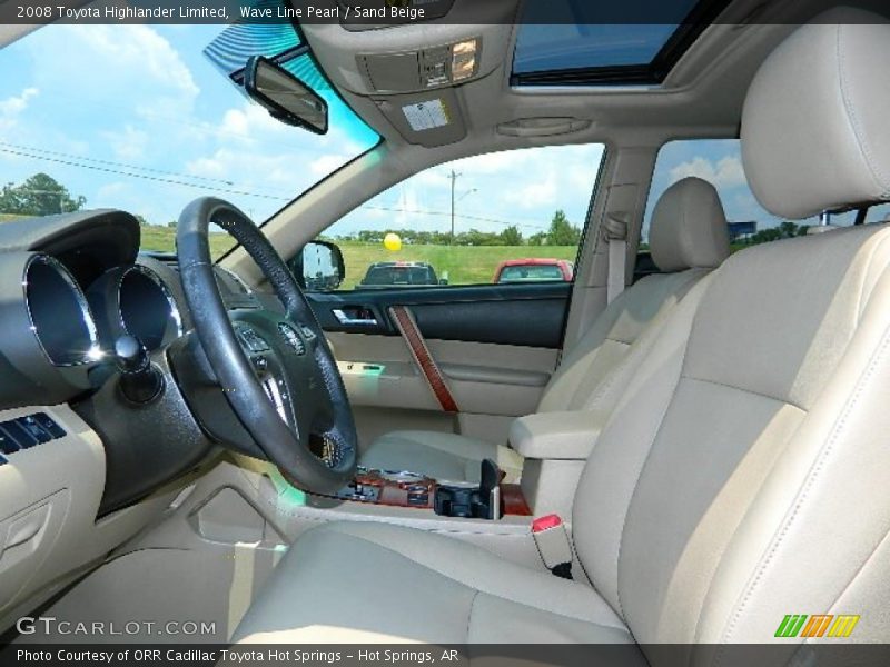 Wave Line Pearl / Sand Beige 2008 Toyota Highlander Limited