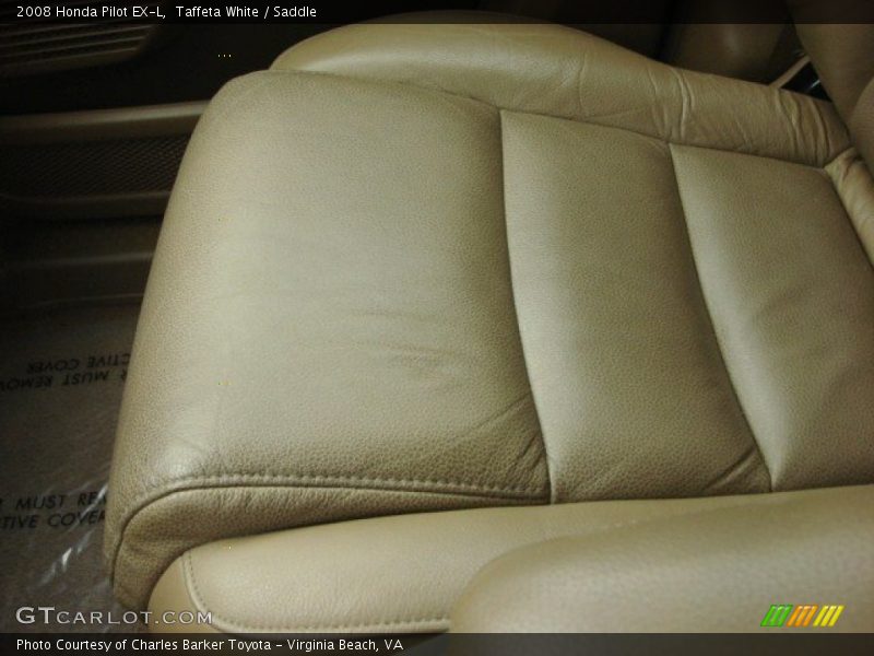Taffeta White / Saddle 2008 Honda Pilot EX-L