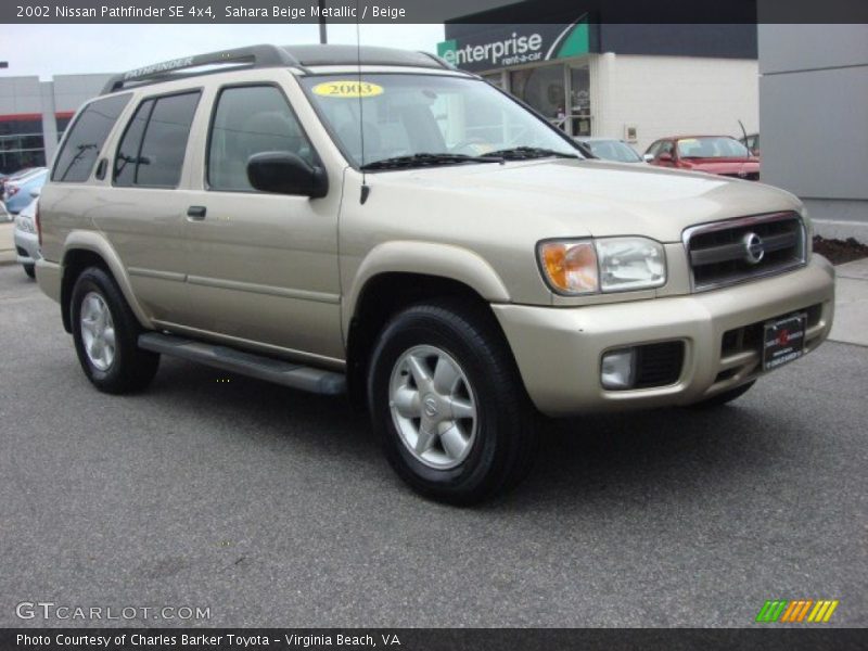 Sahara Beige Metallic / Beige 2002 Nissan Pathfinder SE 4x4