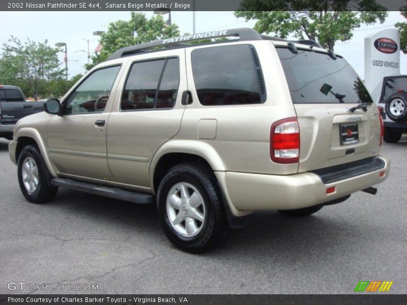 Sahara Beige Metallic / Beige 2002 Nissan Pathfinder SE 4x4